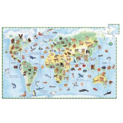 Puzle observacio mapa món animals Djeco J2997 Djeco 3