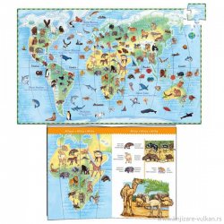 Puzzle mapa mundi amb animals J2997 Djeco 4