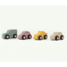 Coches de madera pastel para niños