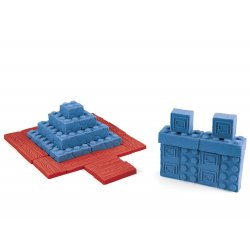 caja de herramientas con 20 moldes para construir ladrillos