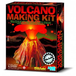 Construye un volcán en erupción