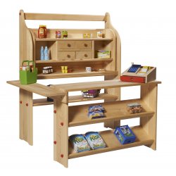 Mueble de madera para tienda infantil