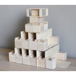 Just Blocks 74 piezas sueltas de madera