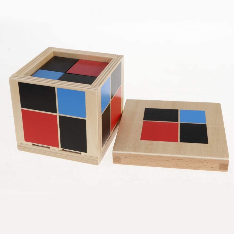 Cubo de Binomi de fusta pedagogía Montessori