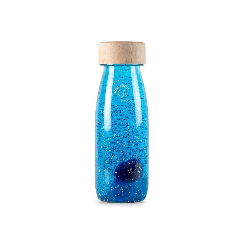 Float Bottle Blue botella sensorial de Petit Boum
