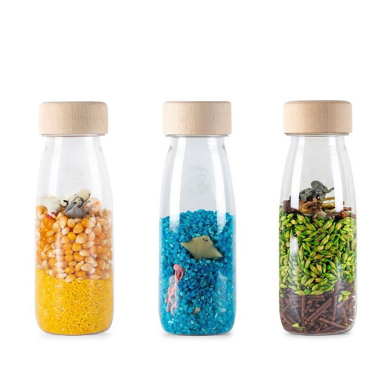 Pack de 3 botellas sensoriales nature de Petit Boum J3359 Petit Boum