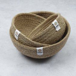 set 3 bols de jute naturals de Respiin J3366 Respiin 3
