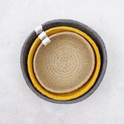 set de 3 cestas pequeñas de jute de Respiin J3367 Respiin 4
