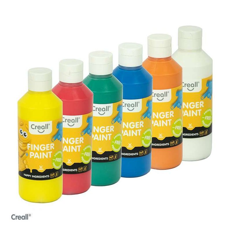 Pintura de dedos natural 6 x 250ml Pintura de dedos natural 6 x 250ml J3467 Creall