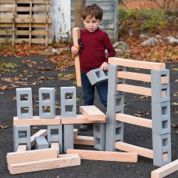 20 ladrillos de goma grises para niños J3469 Playlearn 1
