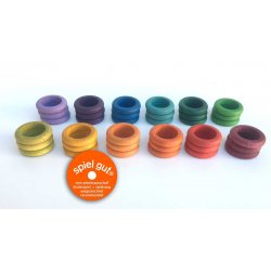 36 anelles de fusta de colors J3502 Grapat 2