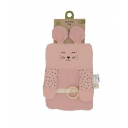 Doudou de actividades rosa en forma de ratón J3529 Apunt Barcelona 4