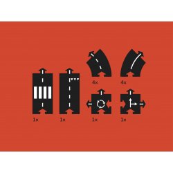 Way to play Ringroad. 12 peces de cautxú per muntar carreteres. J2524 Carreteras Flexibles Way to Play 3