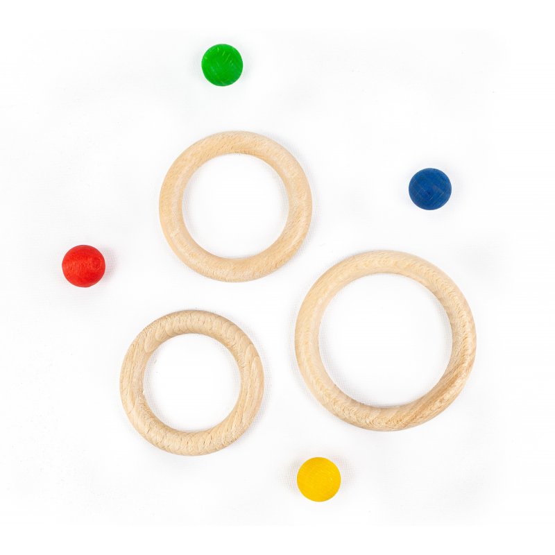 Anelles de 3 mides de madera