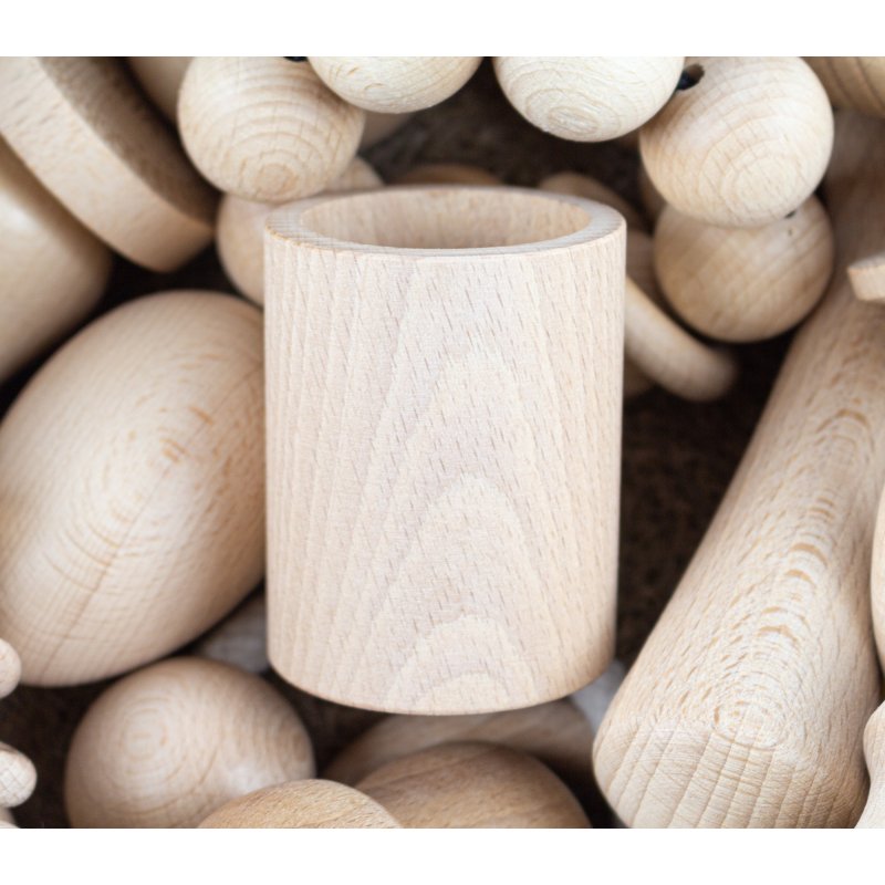 Cubilet de fusta natural