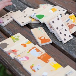 Puzzle de animales y domino de madera J3533 Andreu Toys 2