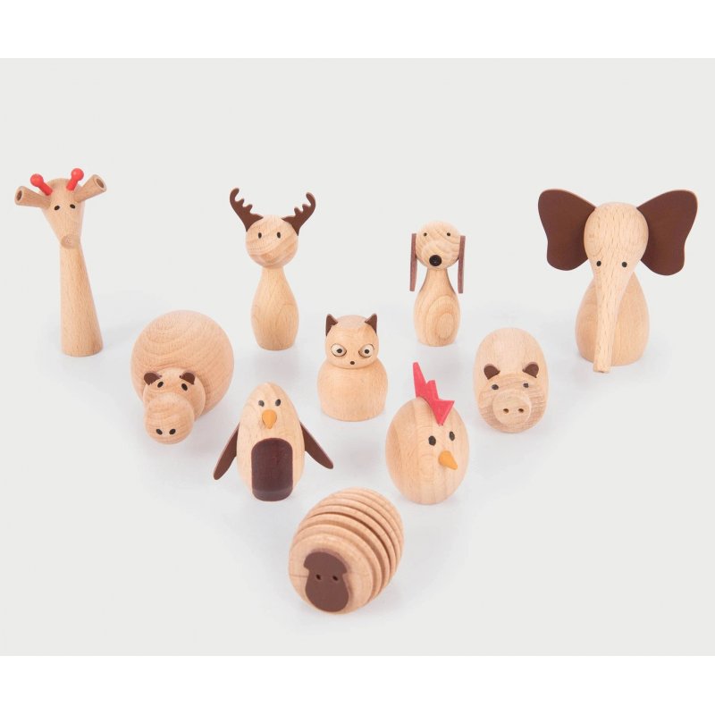 10 animals pegdoll de fusta de Tickit J3736 Tickit