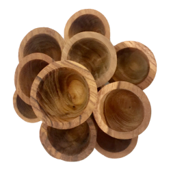 12 bols de fusta natural