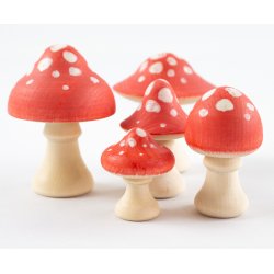 5 bolets de varies mides de fusta J3841 Miquelka 2