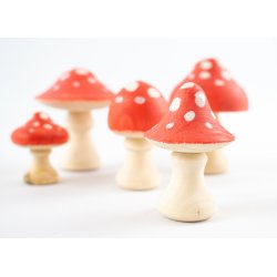 5 amanites de fusta vermelles J3841 Miquelka 3