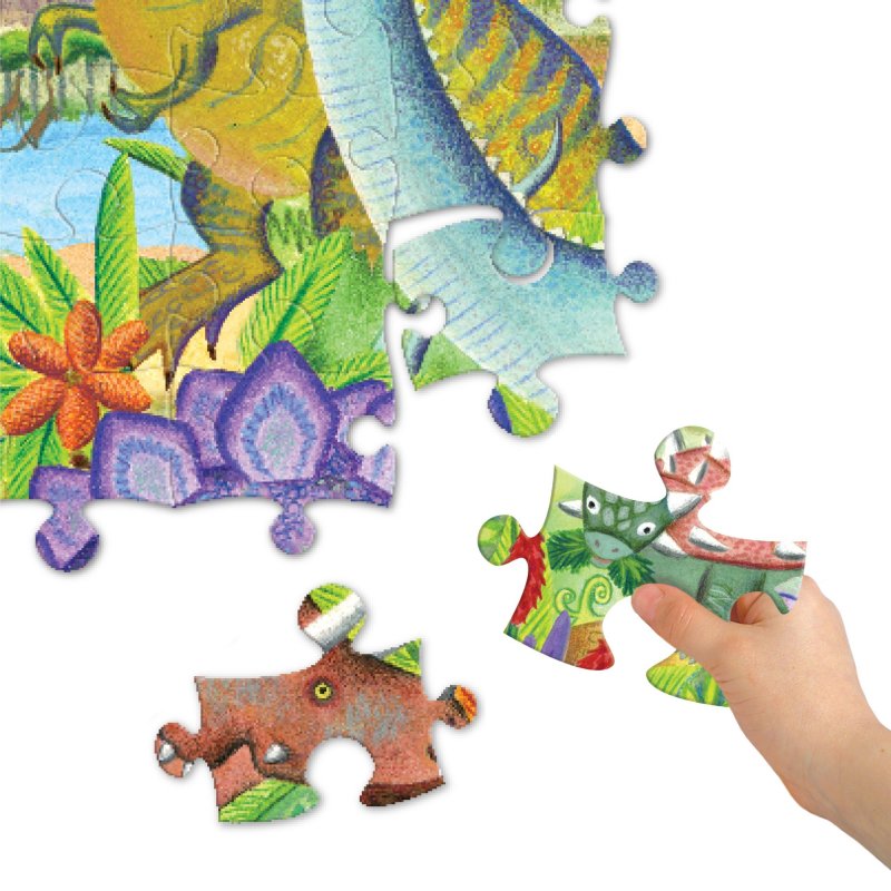 Puzzle l'era dels dinosaures 100 peces Puzzle l'era dels dinosaures 100 peces J3874 Eeboo