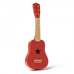 Guitarra estrella de madera roja