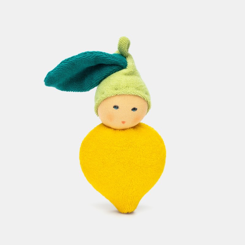 Sonajero de tela en forma de limon de nanchen Sonajero de tela en forma de limon de nanchen J3913 Nanchen Natur