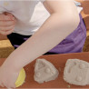 Set de moldes con formas y caras con material ecologico