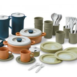 Conjunto de ollas y vajillas con materiales bio J3934 Dantoy 3