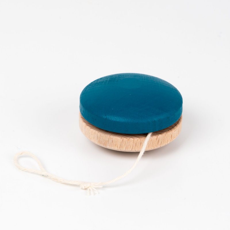 Yo-yo azul de madera con pintura natural J3923 Me&mine