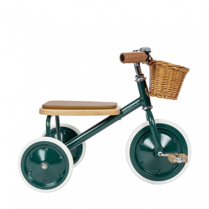 Tricicle retro verd amb pedals banwood