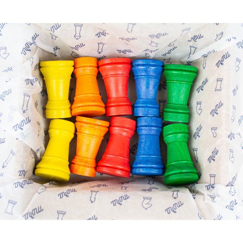 10 torres rainbow de fusta