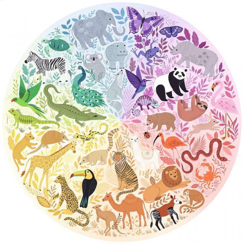Puzzle 500 piezas de animales de colores