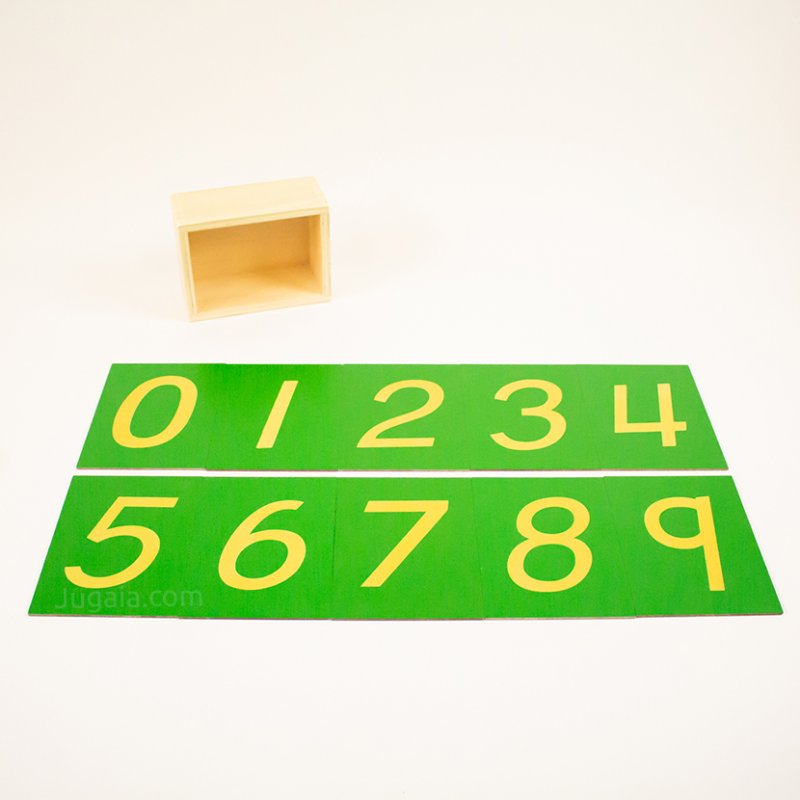 Números de lija Montessori
