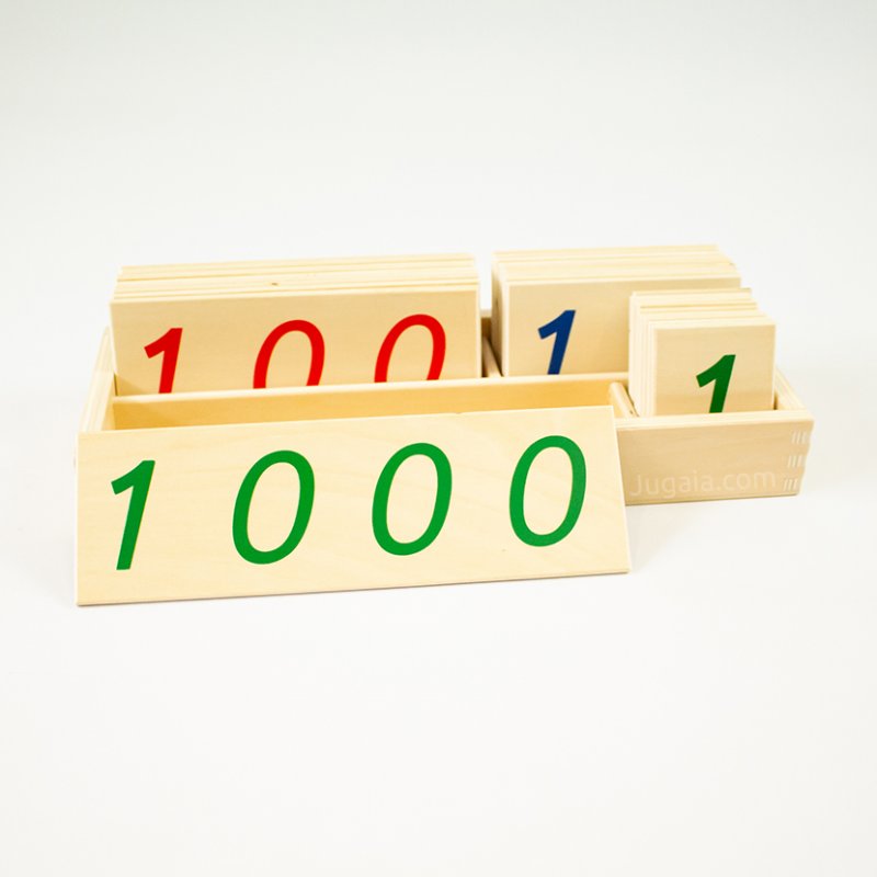 números de madera matemáticas J4029 Montessori