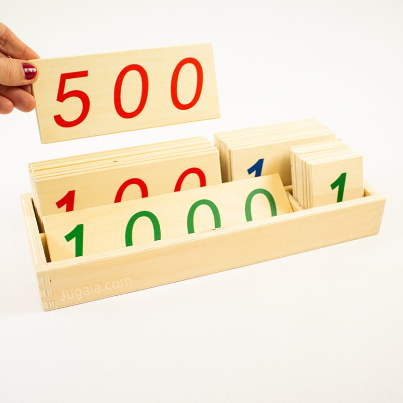 números de fusta Montessori