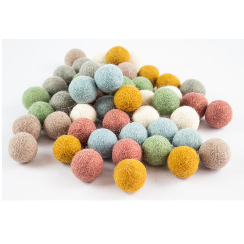49 boles de feltre colors terra J3651 Papoose Toys
