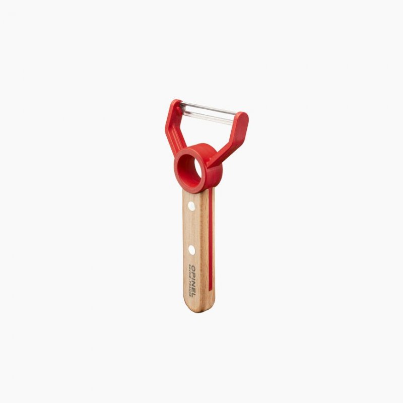 Conjunto cuchillo, pelador y protector de dedos rojo Opinel J4221 Opinel