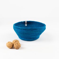 Bol de jute blau 18x8