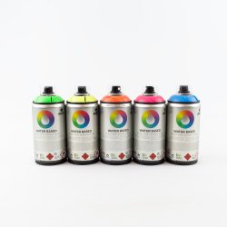 Sprays para graffitis fluorescentes base de agua J4406-J4410 Montana Colors 3