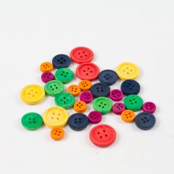 Botones de madera de colores