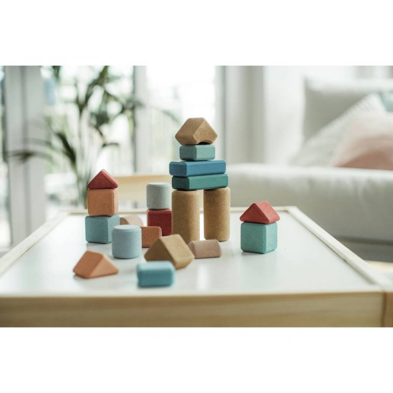 Set de construcció de blocs de suro