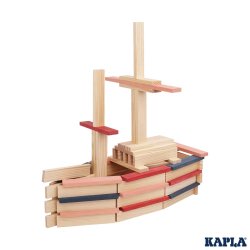 Bloques de madera kapla azul rojo y rosa J4617 Kapla 4
