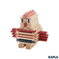 Listones de madera de colores rojo, azul y rosa J4617 Kapla 2