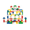 Juego de 100 piezas de construcción de madera de colores