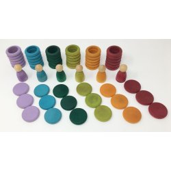 Nins monedas y anillas colores complementarios J2179 Grapat 2