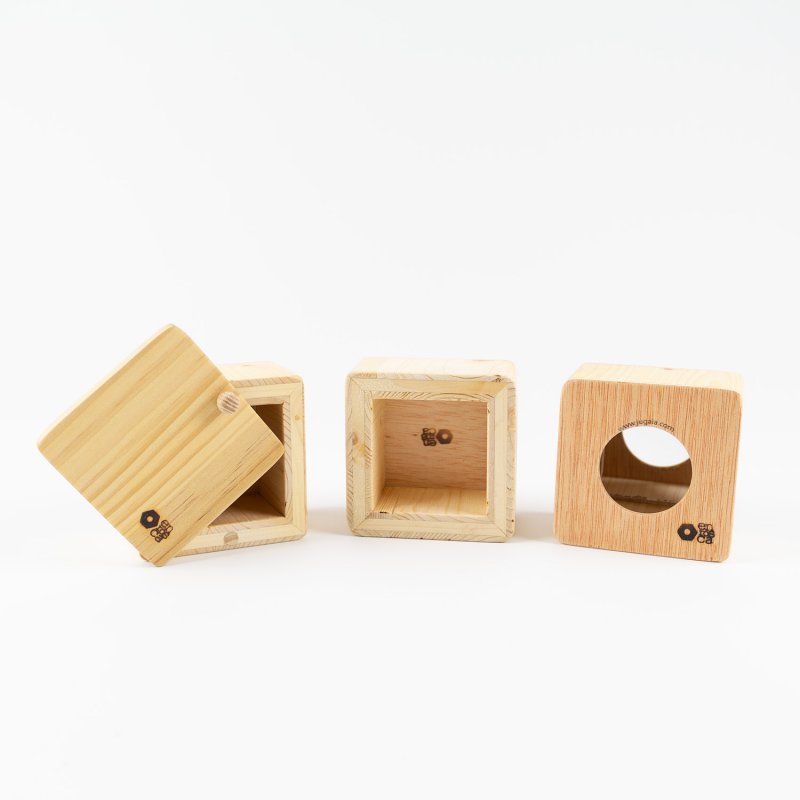 3 caixes de fusta per experimentar