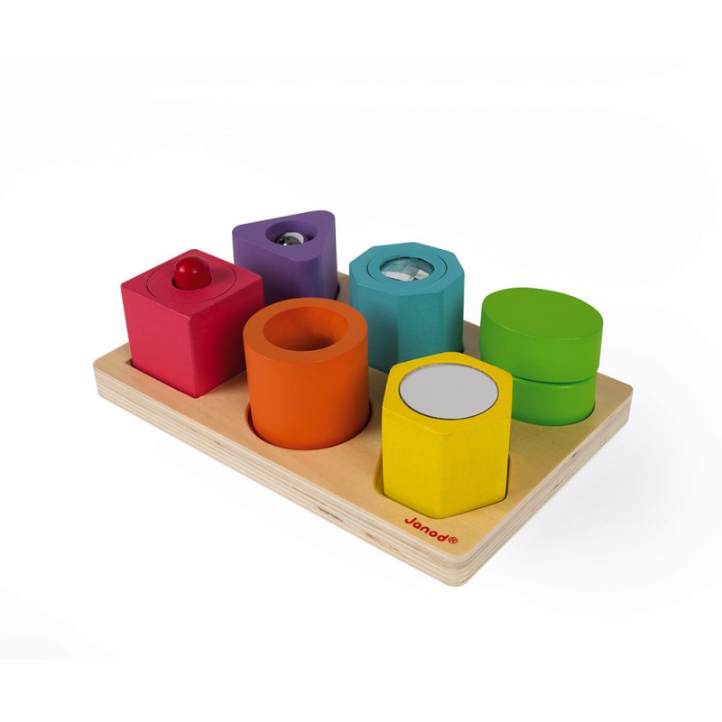 puzzle de 6 figures sensorials de fusta J4960 Janod