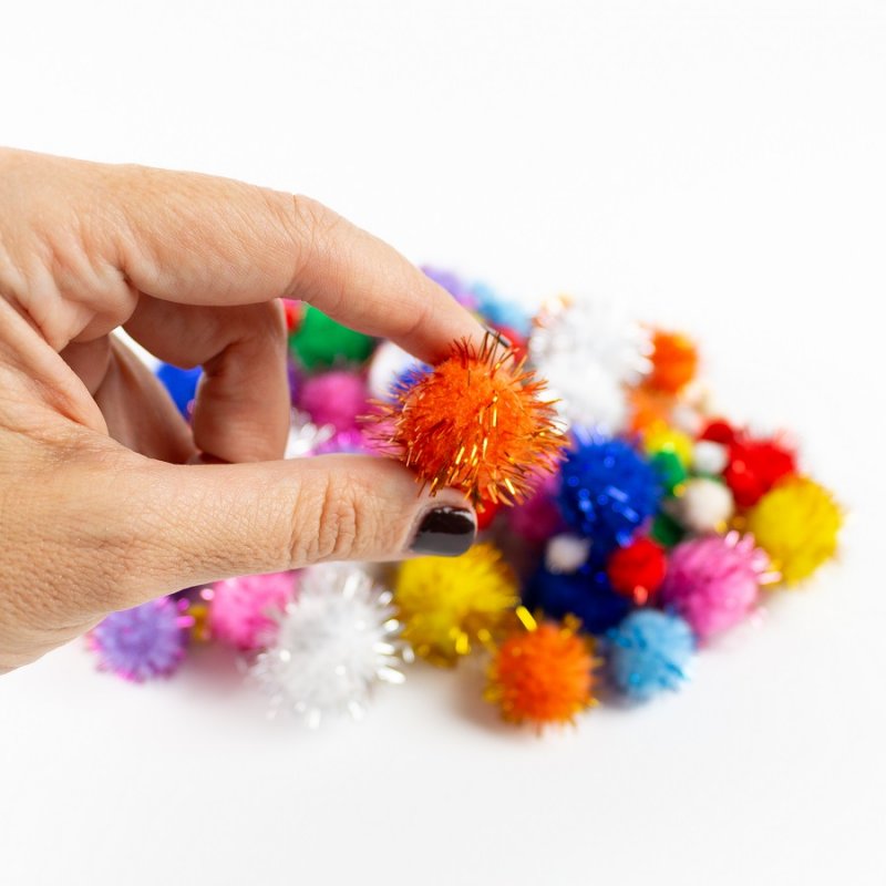 Pompons brillants per a manualitats J5212 Deukaliptus