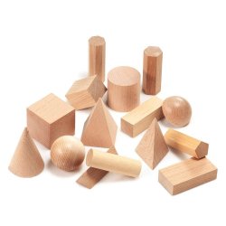 Piezas geométricas de madera